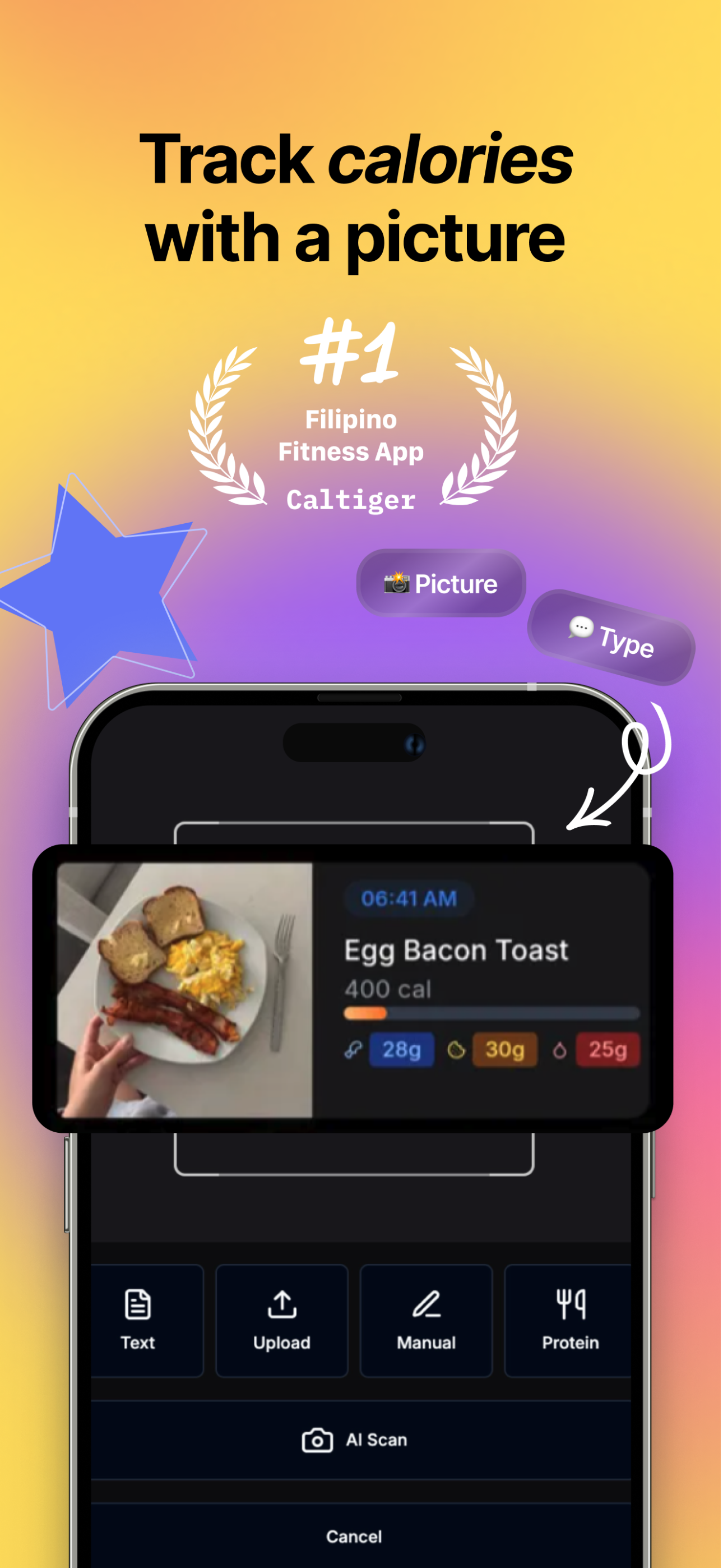 AI-powered calorie tracking with photo recognition